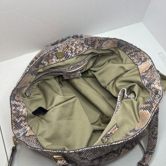 G.I.L Milano Large Snakeprint Leather Shoulder Crossbody Bag Purse Designer - Picture 7 of 10